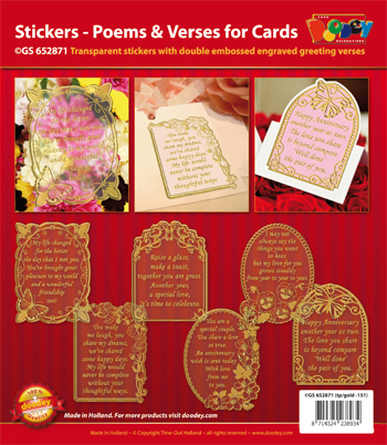 GS652871 Scrapbook stickers Poems and Verses for Cards