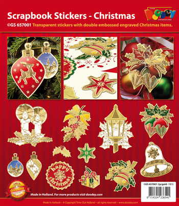 GS657001 Scrapbook stickers Christmas items
