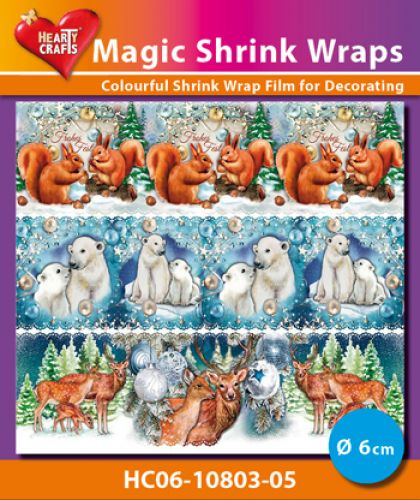 HC06-10803-05 Magic Shrink Wraps, Animals ( 6 cm)