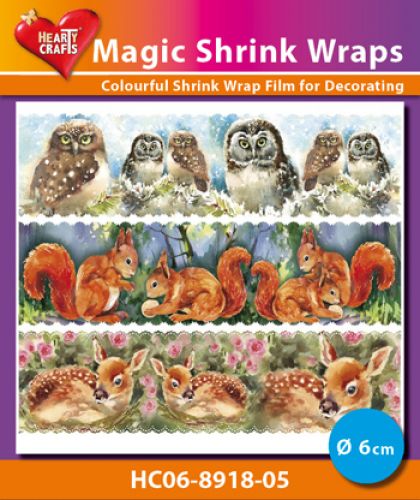 HC06-8918-05 Magic Shrink Wraps, Animals ( 6 cm)