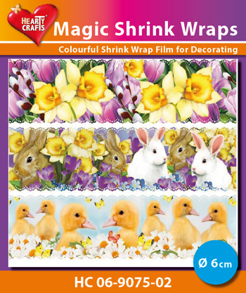 HC06-9075-02 Magic Shrink Wraps, Easter(⌀ 6 cm)