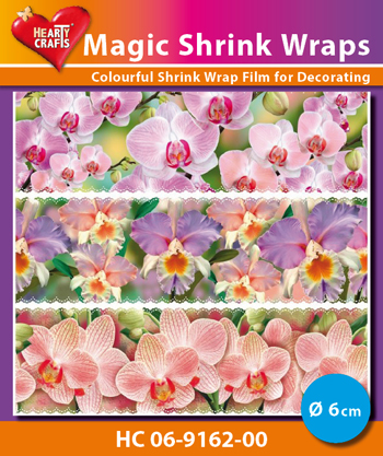 HC06-9162-00 Magic Shrink Wraps, Orchids (⌀ 6 cm)