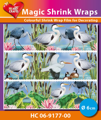 HC06-9177-00 Magic Shrink Wraps, Herons (⌀ 6 cm)