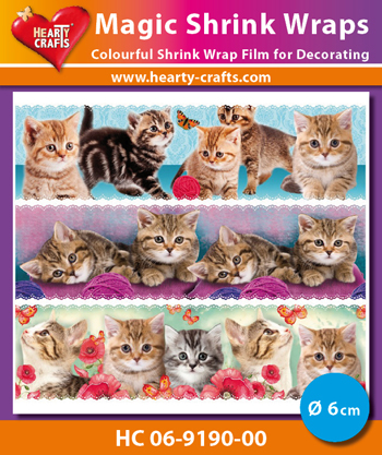 HC06-9190-00 Magic Shrink Wraps, Cats (⌀ 6 cm)