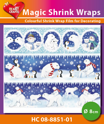 HC08-8851-01 Magic Shrink Wraps, Polar Bears (⌀ 8 cm)