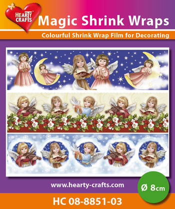 HC08-8851-03 Magic Shrink Wraps, Angels (⌀ 8 cm)