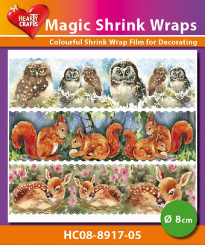 HC08-8917-05 Magic Shrink Wraps, Animals ( 8 cm)