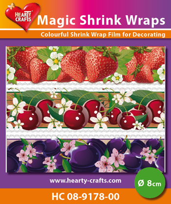 HC08-9178-00 Magic Shrink Wraps, Fruit (⌀ 8 cm)