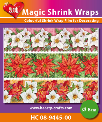 HC08-9445-00 Magic Shrink Wraps, Winterflowers (⌀ 8 cm)