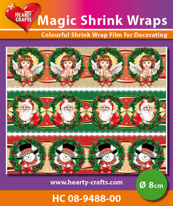 HC08-9488-00 Magic Shrink Wraps, Christmas (⌀ 8 cm)