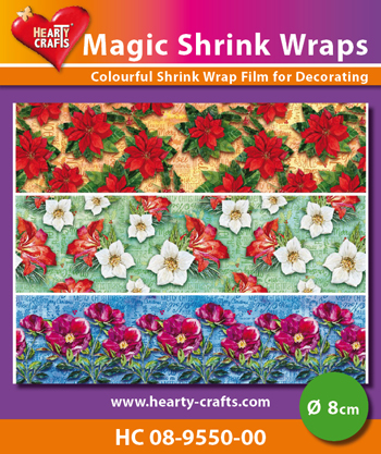 HC08-9550-00 Magic Shrink Wraps, Merry Christmas (⌀ 8 cm)