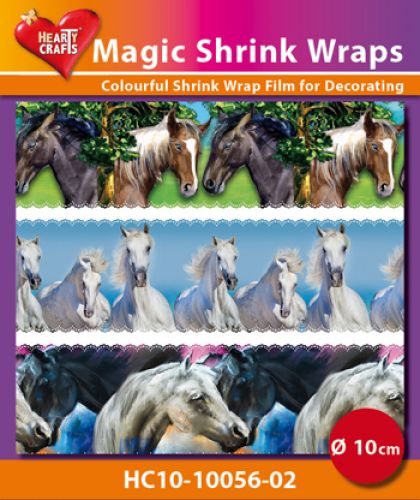 HC10-10056-02 Magic Shrink Wraps, Horses ( 10 cm)