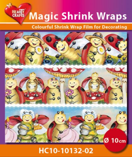 HC10-10132-02 Magic Shrink Wraps, Ladybugs ( 10 cm)