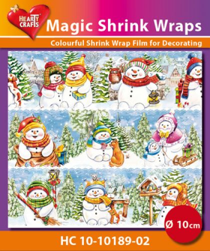 HC10-10189-02 Magic Shrink Wraps, Snowmen ( 10 cm)