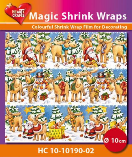 HC10-10190-02 Magic Shrink Wraps, Xmas Mooses ( 10 cm)