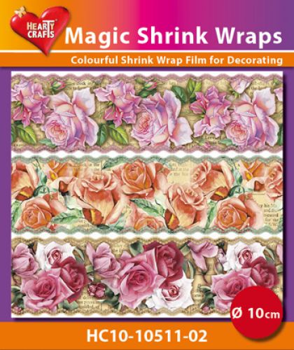 HC10-10511-02 Magic Shrink Wraps, Roses ( 10 cm)