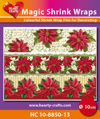 HC10-8850-13 Magic Shrink Wraps, X-mas Flowers (⌀ 10 cm)