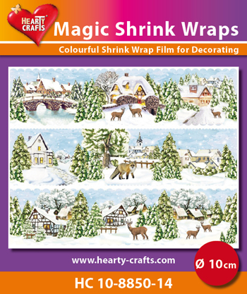 HC10-8850-14 Magic Shrink Wraps, Winter Village (⌀ 10 cm)