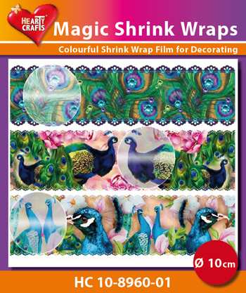 HC10-8960-01 Magic Shrink Wraps, Metallic, Peacock (⌀ 10 cm)