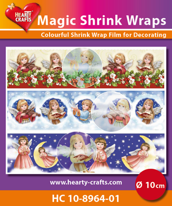 HC10-8964-01 Magic Shrink Wraps, Metalic, Angels (⌀ 10 cm)