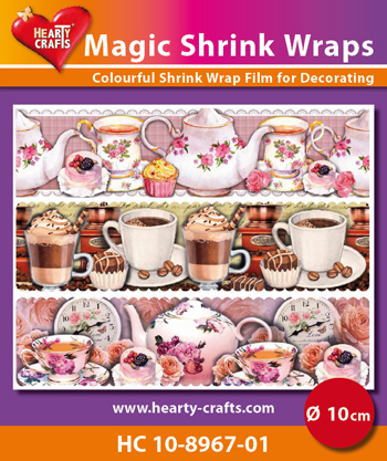 HC10-8967-01 Magic Shrink Wraps, Coffee and Tea (⌀ 10 cm)