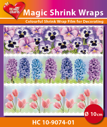 HC10-9074-01 Magic Shrink Wraps, Spring Flowers (⌀ 10 cm)
