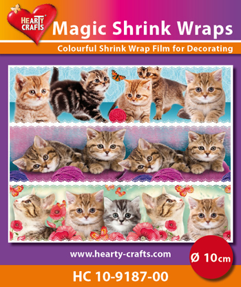HC10-9187-00 Magic Shrink Wraps, Cats (⌀ 10 cm)