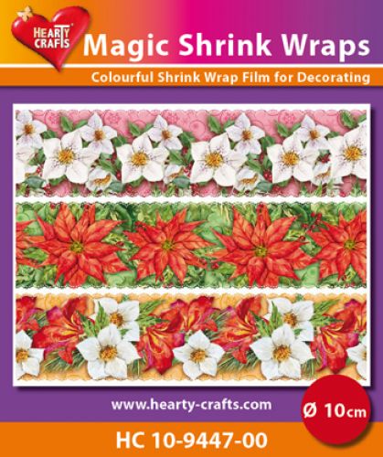 HC10-9447-00 Magic Shrink Wraps, Winter Flowers (⌀ 10 cm)