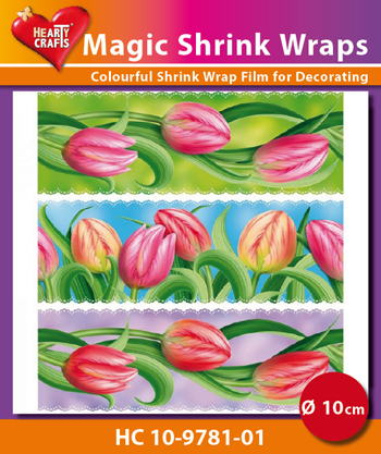 HC10-9781-01 Magic Shrink Wraps, Tulips (⌀ 10 cm)