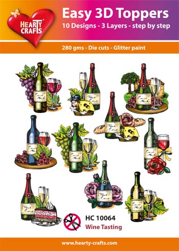 HC10064 Easy 3D-Toppers Wine Tasting