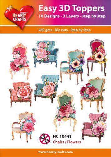 HC10441 Easy 3D-Toppers Chairs/Flowers