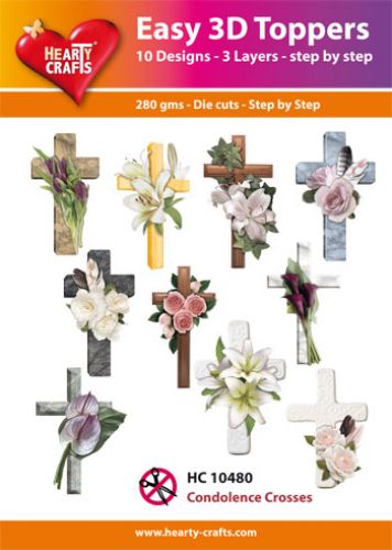 HC10480 Easy 3D-Toppers - Condolence Crosses