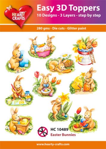 HC10489 Easy 3D-Toppers Easter Bunnies