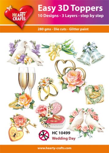 HC10499 Easy 3D-Toppers Wedding Day