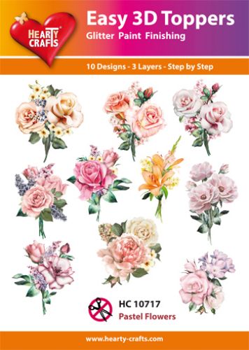 HC10717 Easy 3D-Toppers Pastel Flowers