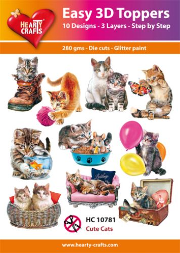 HC10781 Easy 3D-Toppers Cute Cats