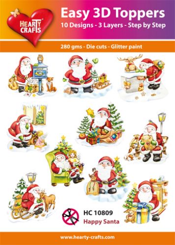 HC10809 Easy 3D-Toppers Happy Santa