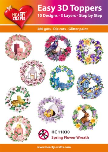 HC11030 Easy 3D-Toppers Spring Flower Wreath