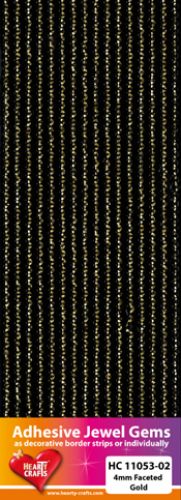 HC11053-02 Adhesive Gems, 4mm, faceted, Gold