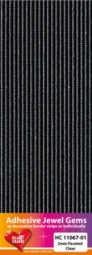 HC11067-01 Adhesive Gems, 2mm, faceted, Clear