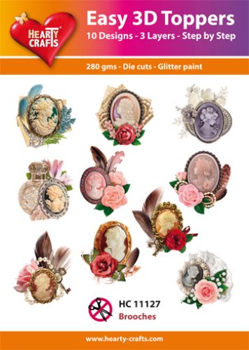 HC11127 Easy 3D-Toppers - Brooches