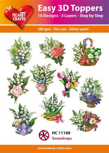 HC11188 Easy 3D-Toppers Snowdrops