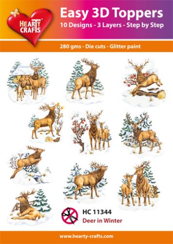 HC11344 Easy 3D-Toppers Deer in Winter