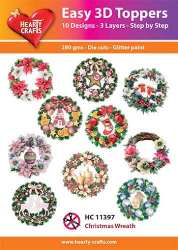 HC11397 Easy 3D-Toppers Christmas Wreath