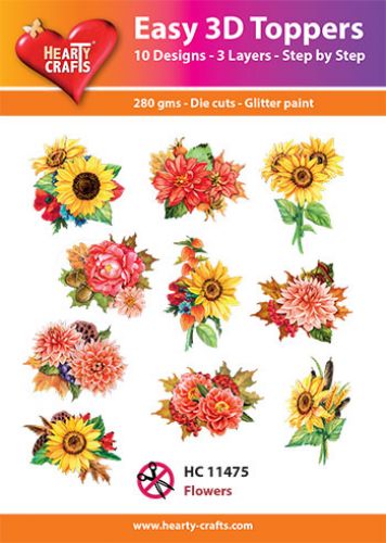 HC11475 Easy 3D-Toppers Flowers