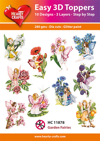 HC11878 Easy 3D-Toppers Garden Fairies