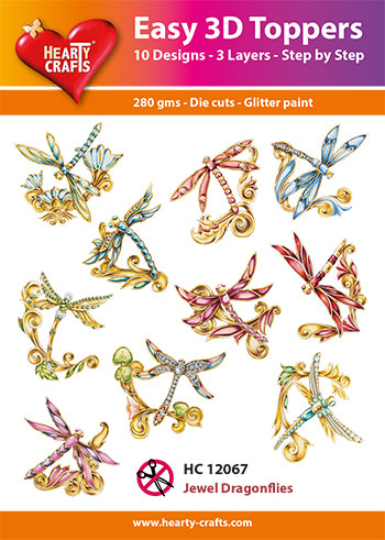 HC12067 Easy 3D-Toppers Jewel Dragonflies