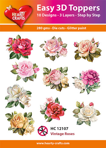 HC12107 Easy 3D-Toppers Vintage Roses