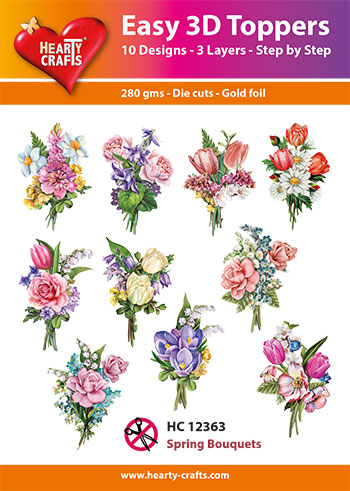 HC12363 Easy 3D-Toppers Spring Bouquets