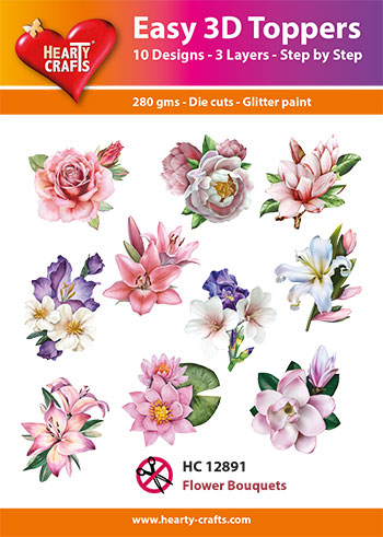 HC12891 Easy 3D-Toppers Flower Bouquets